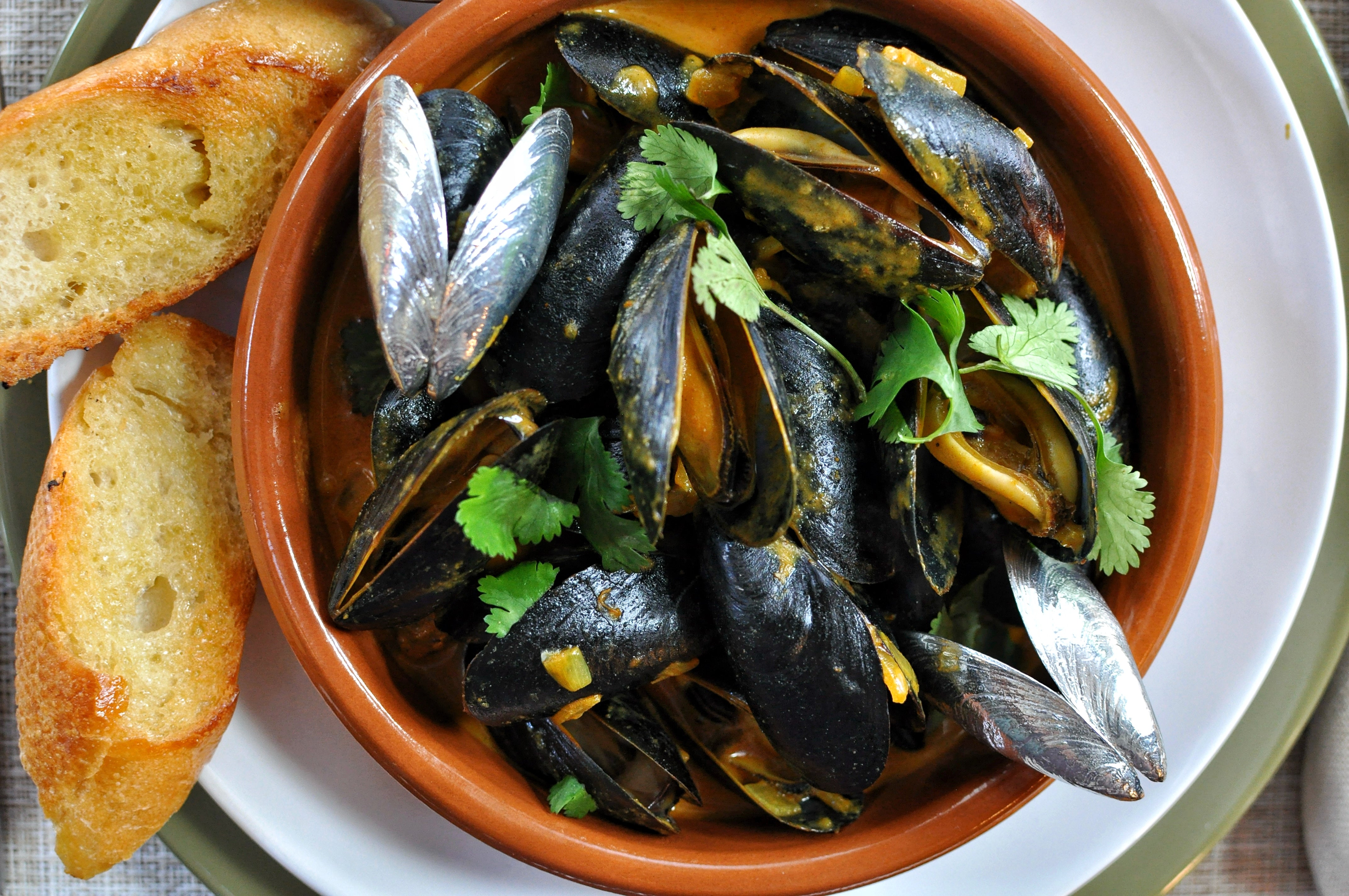 Creamy Coconut Curry Mussels | A Recipe