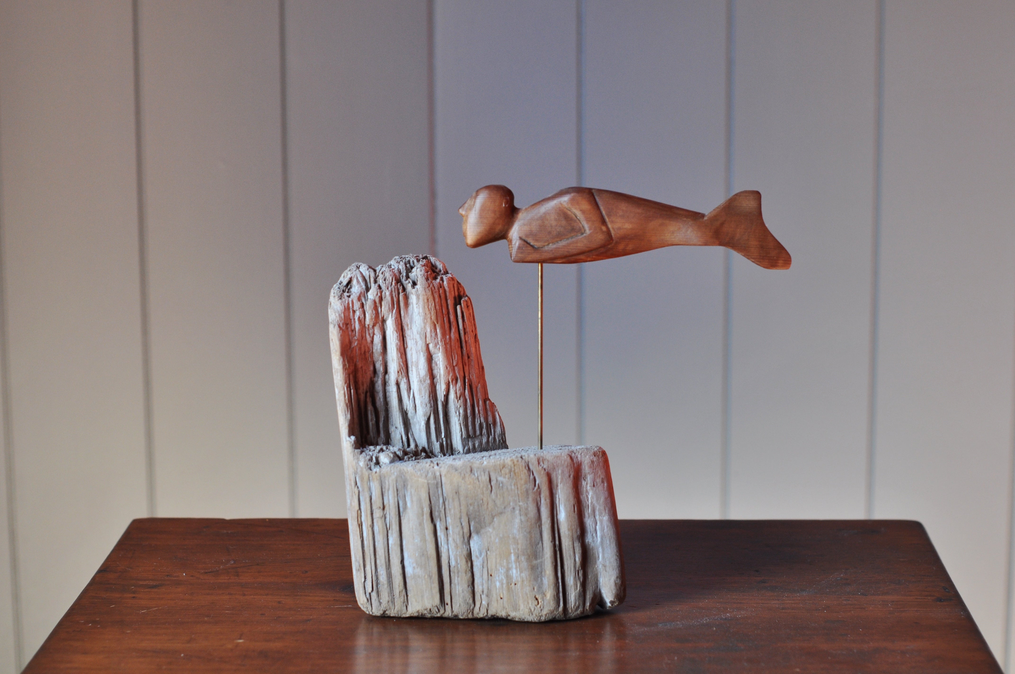 Native American Antique Mermaid Sculpture