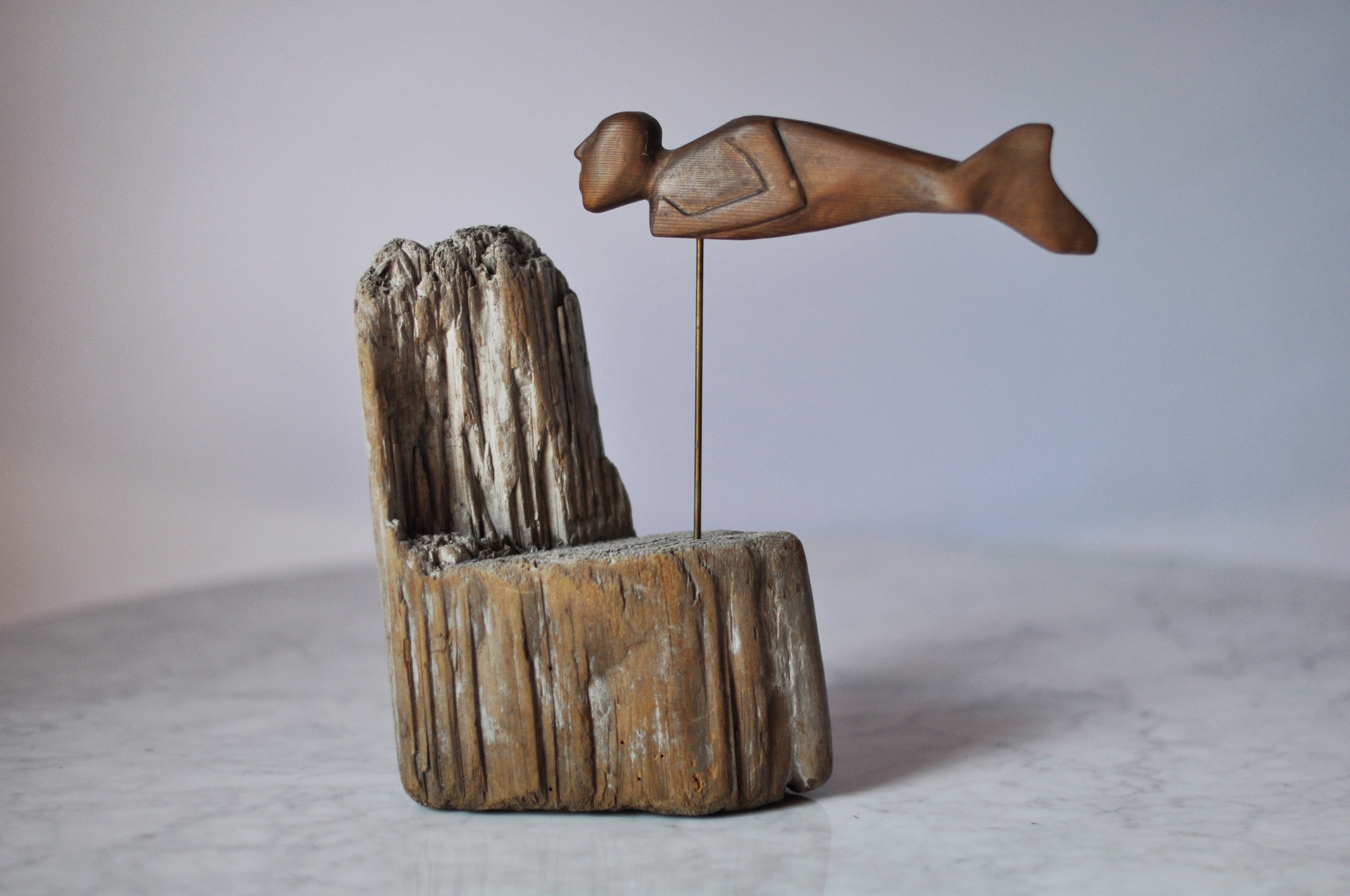 Native American Antique Mermaid Sculpture