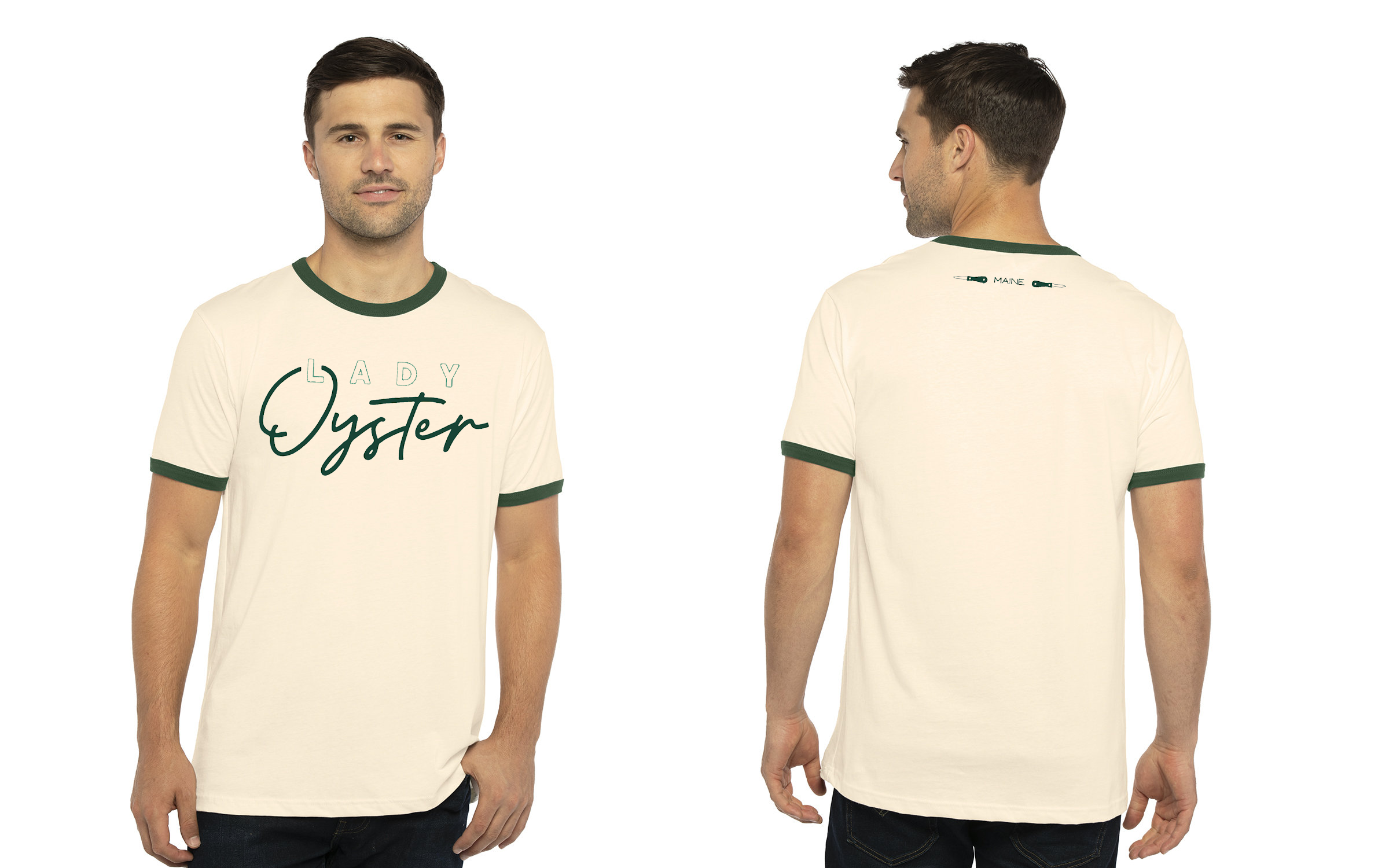 Lady Oyster Cream Ringer Tee