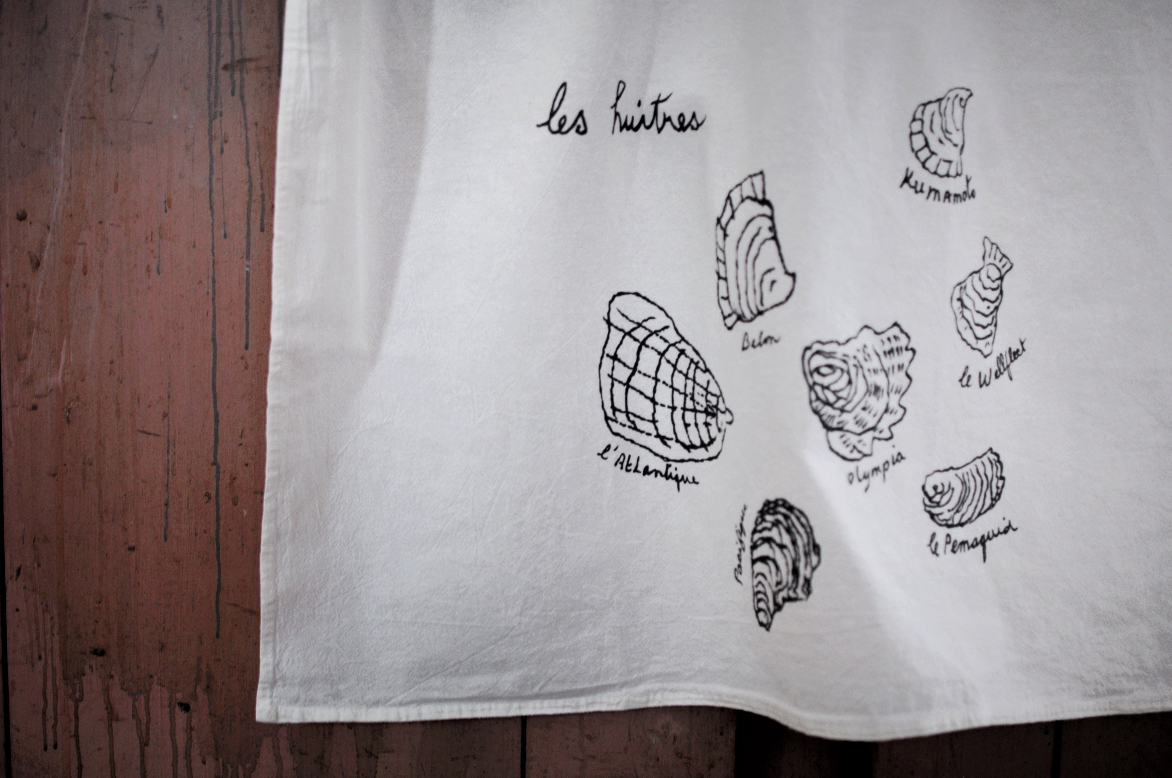 Oyster Species Tea Towel