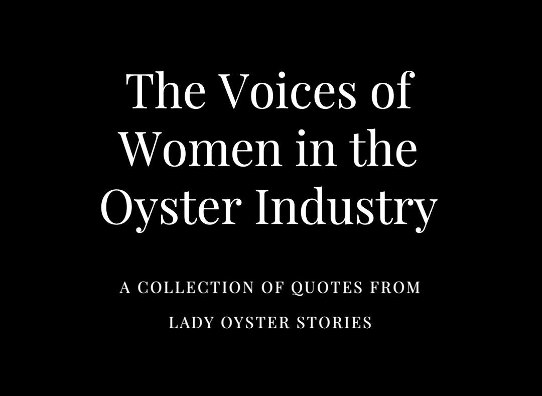 Elevating the Voices of Women in the Oyster Industry on #IWD