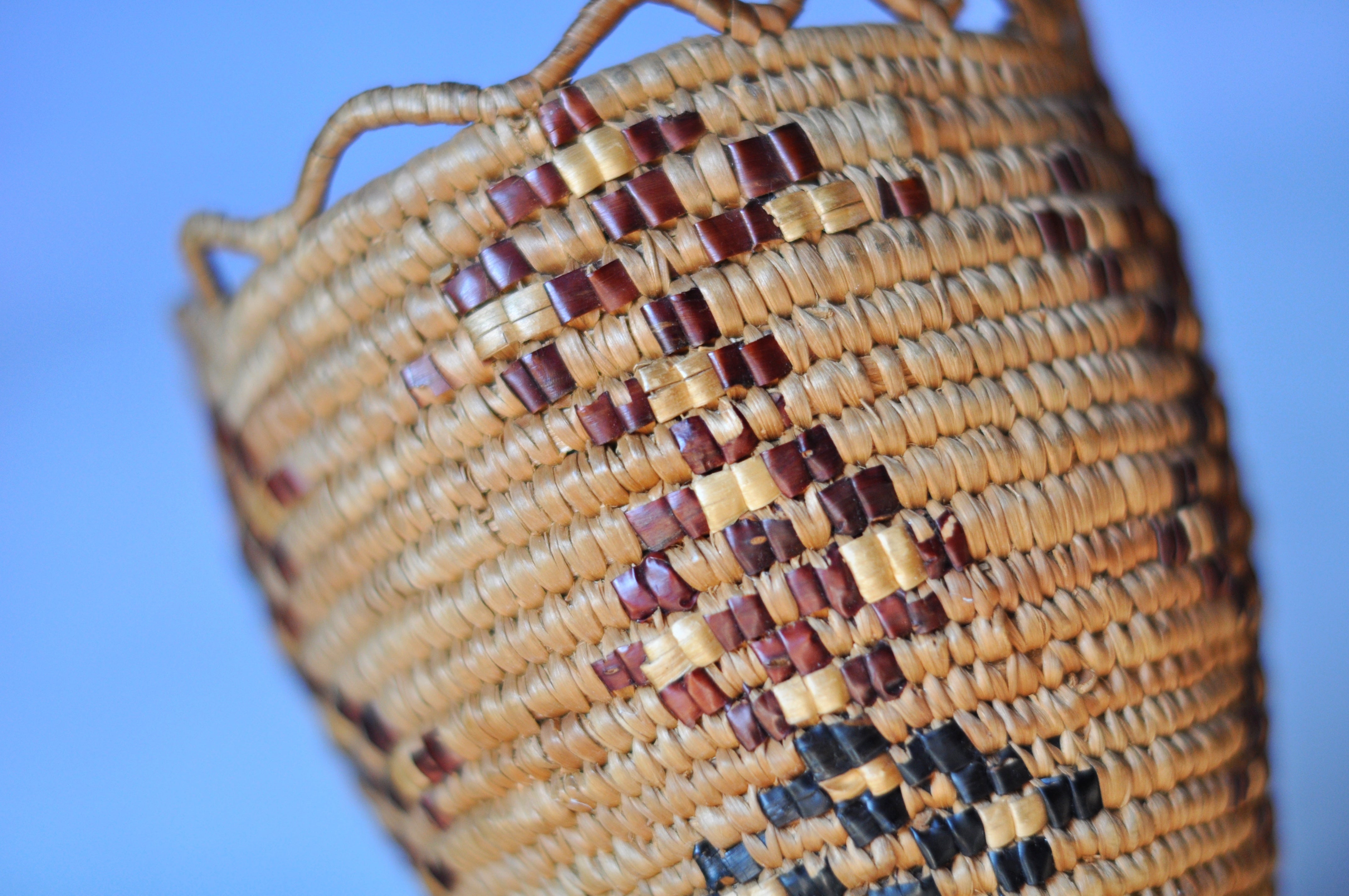Salish Tribe Woven Shellfish Basket