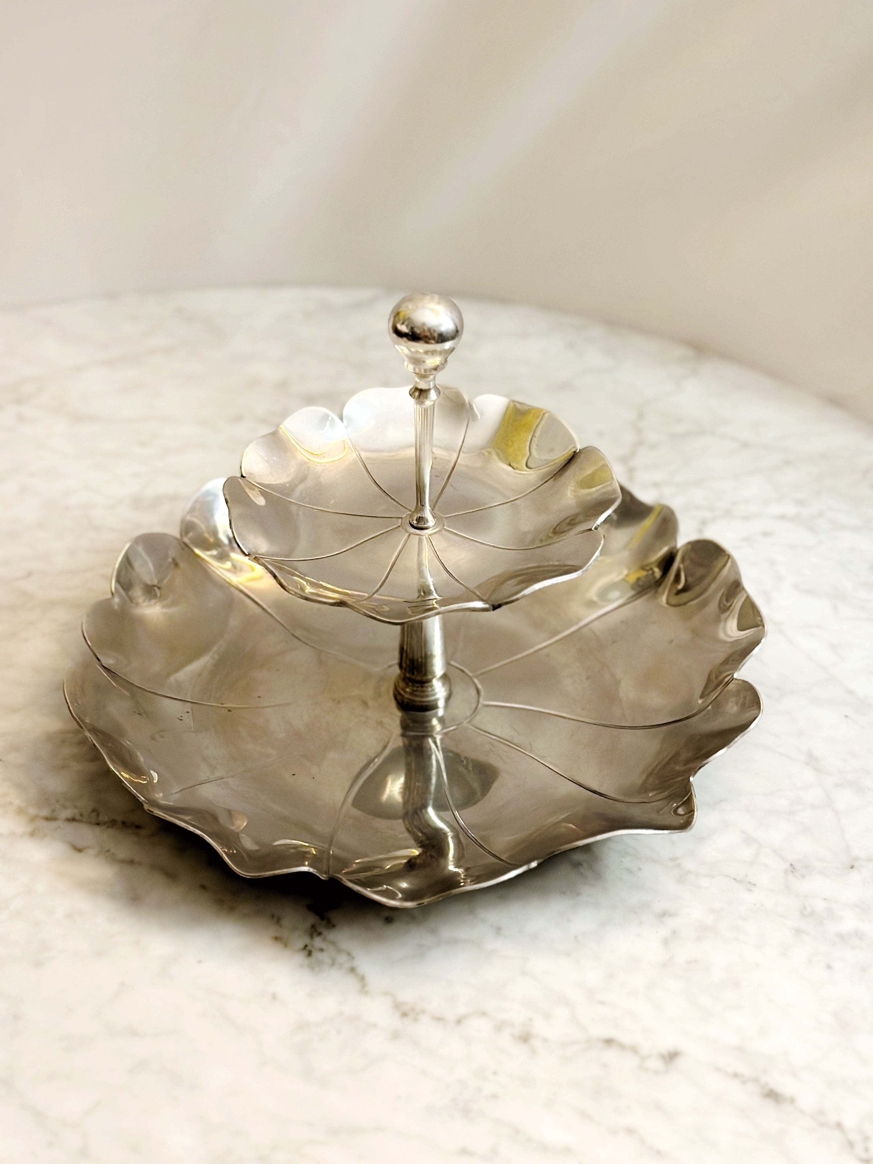 Vintage store aluminum platters