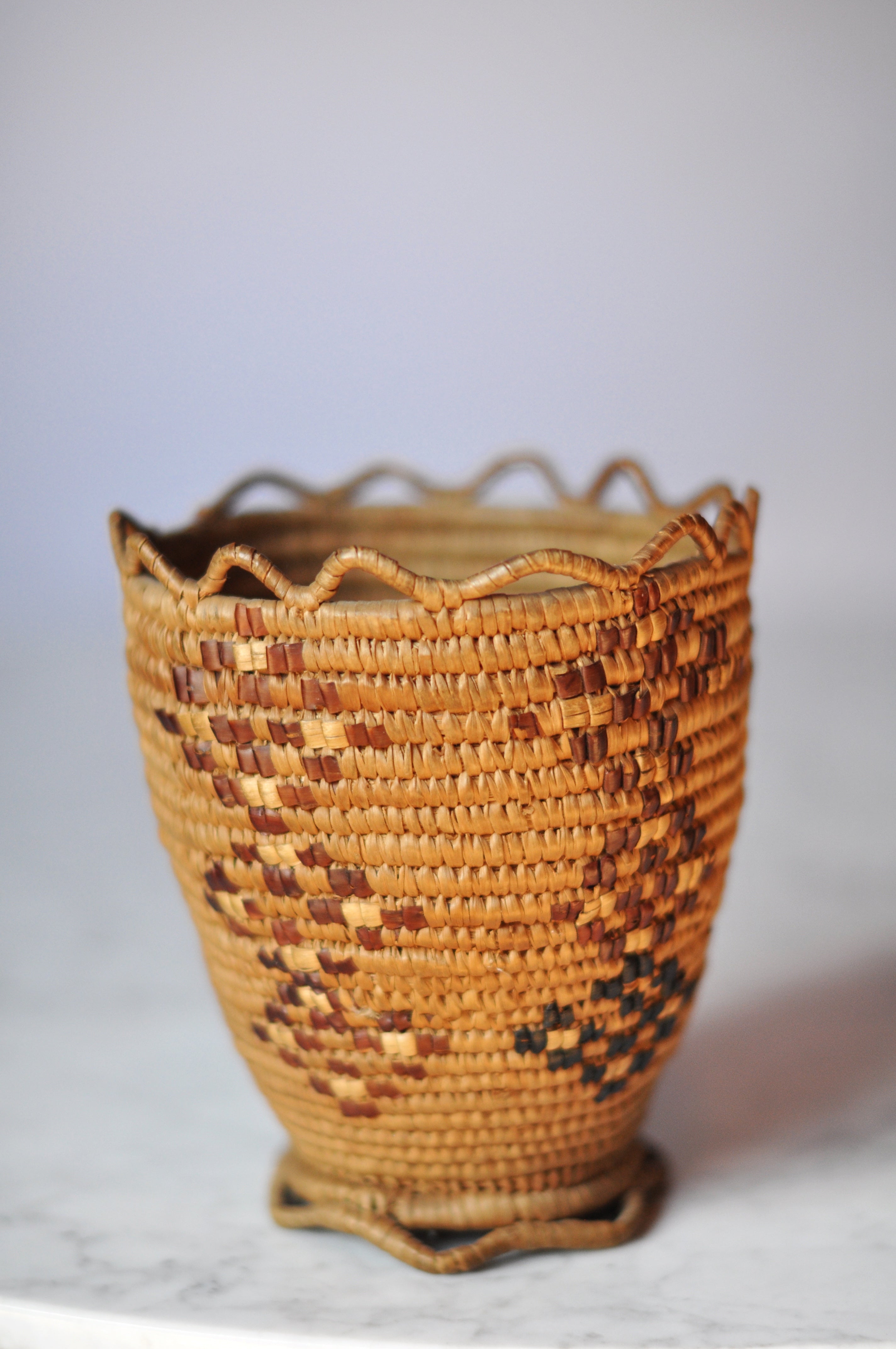 Salish Tribe Woven Shellfish Basket